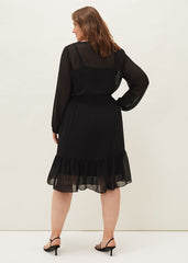 Jamie Peplum Dress Black