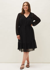 Jamie Peplum Dress Black