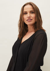 Jamie Peplum Dress Black