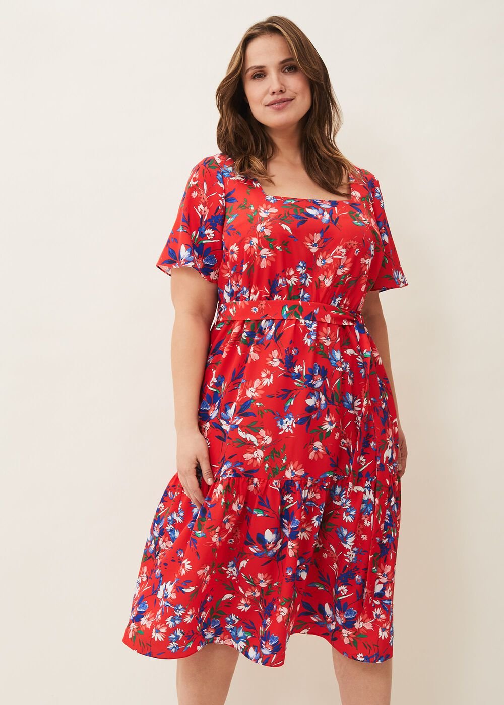 Mila Floral Dress Red Multi