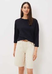 Belle Twist Neck Top Navy