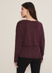 Lusinda Trim Detail Top Aubergine