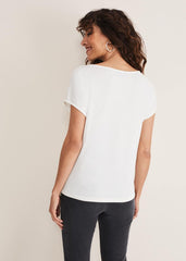 Ulla Placement Burnout Top Ivory
