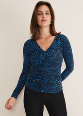 Pinna Ruched Top Cobalt/Navy