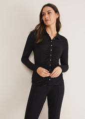 Violla Ruched Top Black
