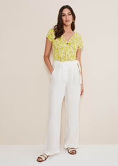 Rena Keyhole Top Yellow