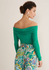 Emili Bardot Top Green