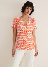 Loicia Geo Wrap Top Pink