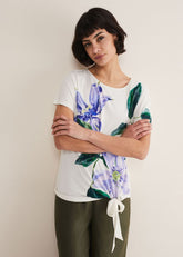 Fiorella Tie Front Top Ivory