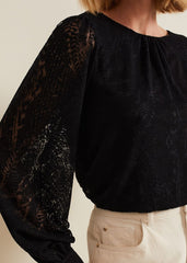 Azarliah Snake Burnout Top Black