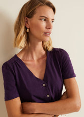 Lorenna Jersey Top Purple