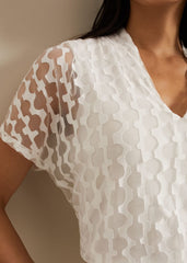 Lara Burnout Top Ivory