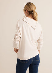Brienna Button Detail Top Cream