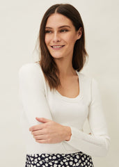 Dalma Fitted Knit Jumper White