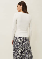 Dalma Fitted Knit Jumper White