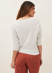Women's Light Grey Batwing Jumper Grey