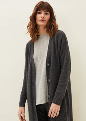 Sybille Maxi Cardigan Charcoal