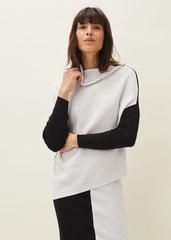 Flo Colourblock Knitted Co-Ord Jumper Black/Grey
