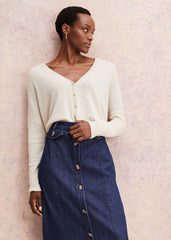 Arabella Cashmere Cardigan Buttermilk