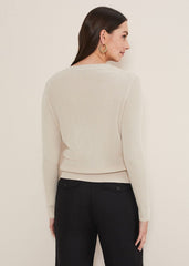 Caryl Ribbed Cardigan Stone