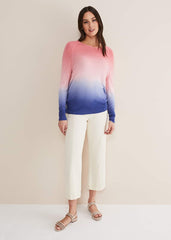 Helen Dip Dye Knit Blue/Pink