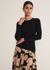 Molla Crew Neck Jumper Black