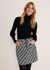 Gwyneth Balloon Sleeve Fine Knit Jumper Black