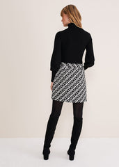 Gwyneth Balloon Sleeve Fine Knit Jumper Black