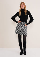 Gwyneth Balloon Sleeve Fine Knit Jumper Black