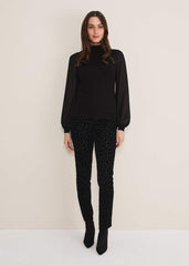 Eliza Chiffon Sleeve Knit Black