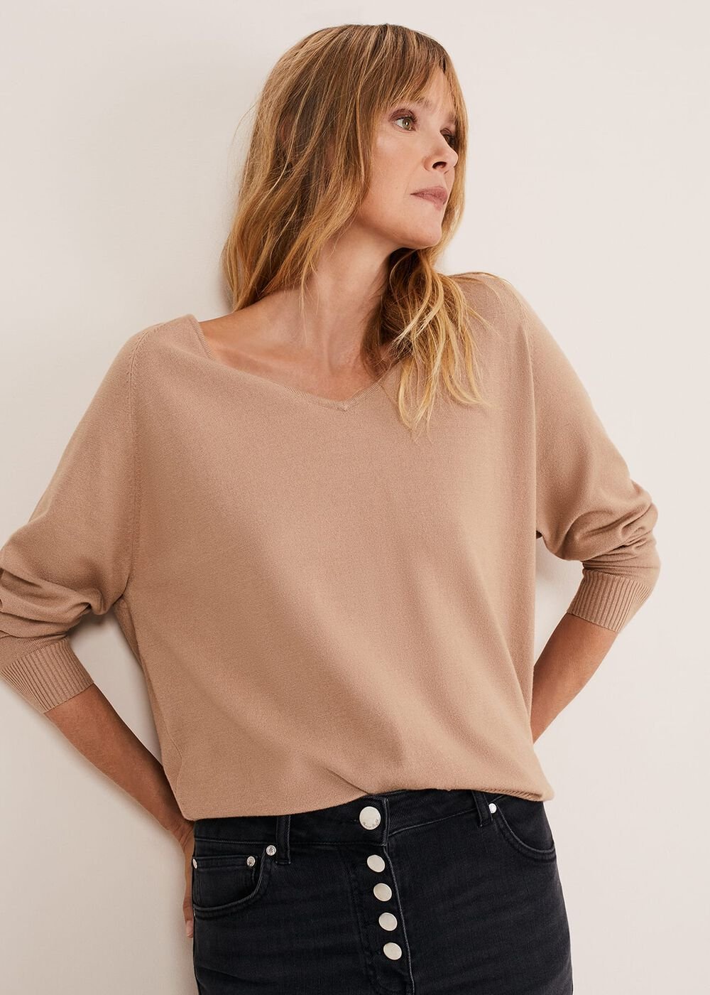 Senita Fine Knit Jumper Camel