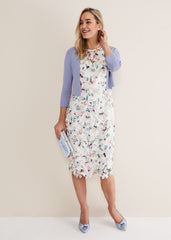 Salma Lightweight Knitted Jacket Cornflower