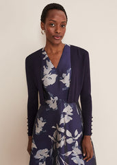 Adah Knitted Jacket Navy
