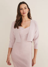 Delphi Bandage Knitted Cover Up Antique Rose