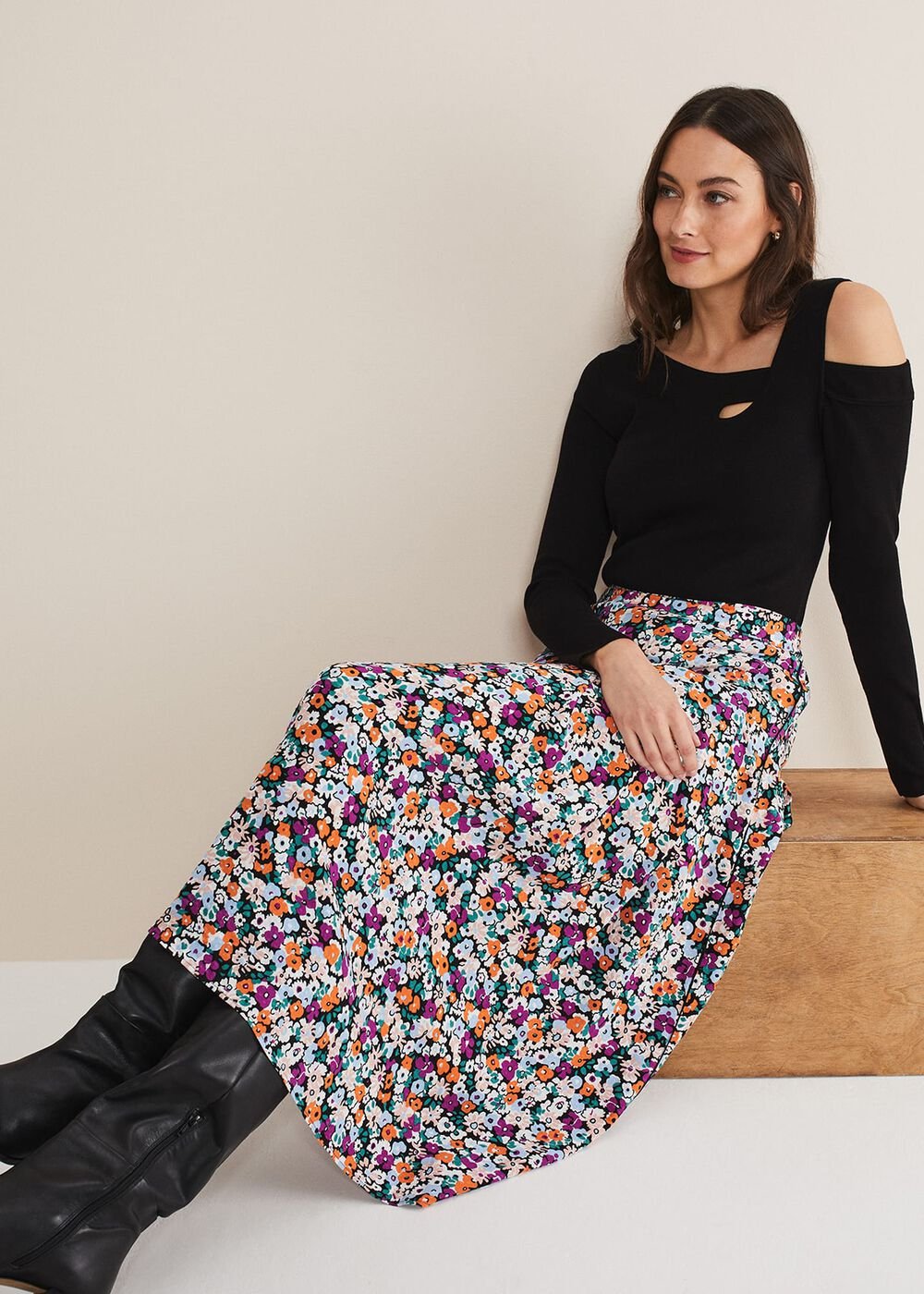 Wren Cut Out Knit Black