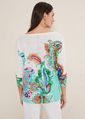Azalia Paisley Print Knit Multi-Coloured