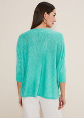 Larisa V Neck Knit Aqua