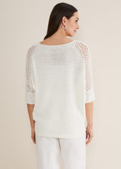 Sophie Honeycomb Tape Knit Ivory