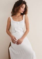 Clara Knit Co-Ord Vest White