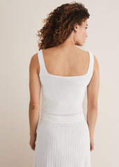 Clara Knit Co-Ord Vest White