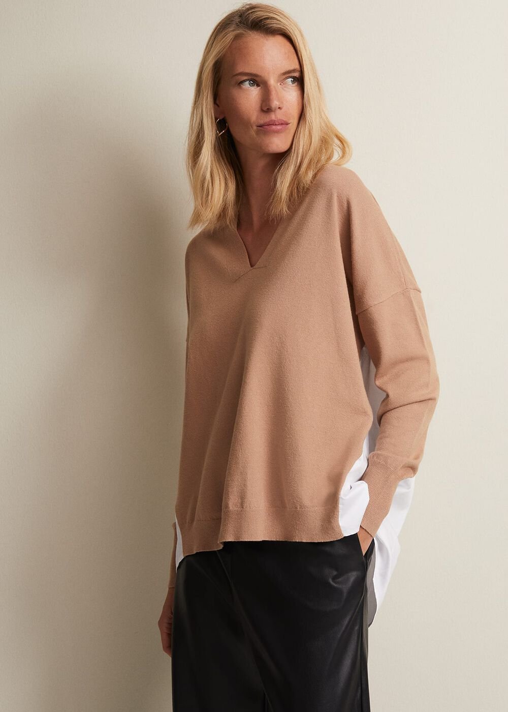 Kienna Fine Knit Shirt Jumper Multi-Coloured