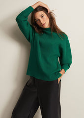 Hannah Green Ribbed Jumper Green
