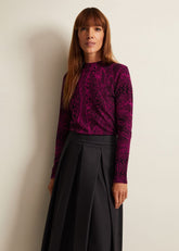 Livetta Snake Print Top Purple