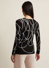 Jaelyn Pearl Print Jumper Black