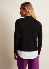Teegan Turtle Neck Shirt Jumper Black/Ivory
