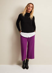 Teegan Turtle Neck Shirt Jumper Black/Ivory