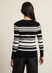 Serena Stripe Jumper Black/White