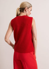 Daniella Mohair Knitted Tank Red