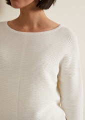 Nellie Ripple Stitch Jumper Ivory