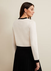 Libby Knit Jacket Black/Ivory